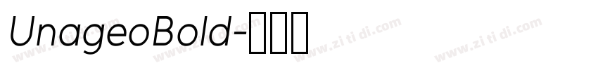 UnageoBold字体转换