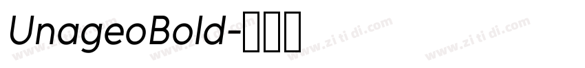 UnageoBold字体转换