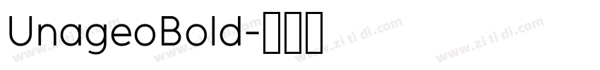 UnageoBold字体转换