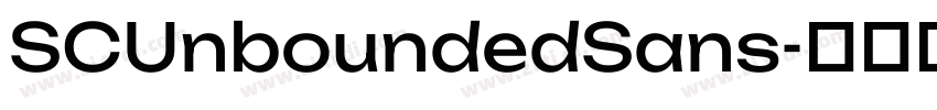 SCUnboundedSans字体转换
