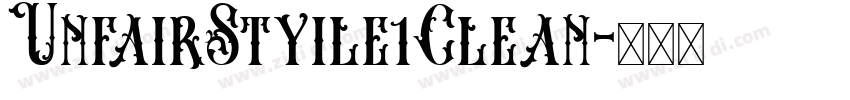 UnfairStyile1Clean字体转换