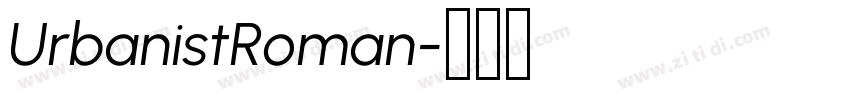 UrbanistRoman字体转换