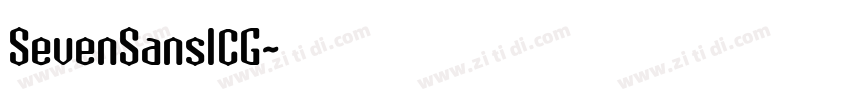 SevenSansICG字体转换