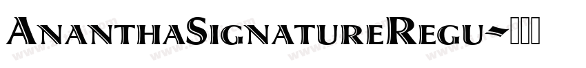 AnanthaSignatureRegu字体转换