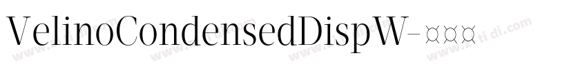 VelinoCondensedDispW字体转换