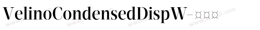 VelinoCondensedDispW字体转换