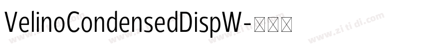 VelinoCondensedDispW字体转换