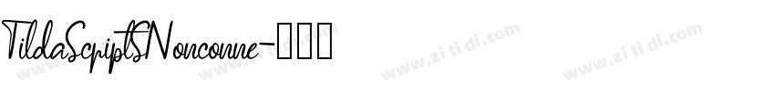 TildaScriptSNonconne字体转换