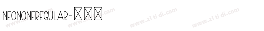 NeonOneRegular字体转换