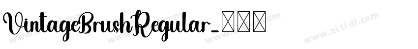 VintageBrushRegular字体转换