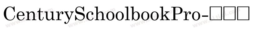 CenturySchoolbookPro字体转换