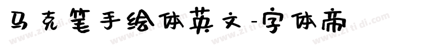 马克笔手绘体英文字体转换