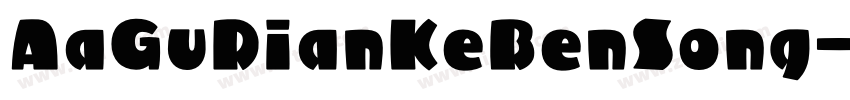 AaGuDianKeBenSong字体转换