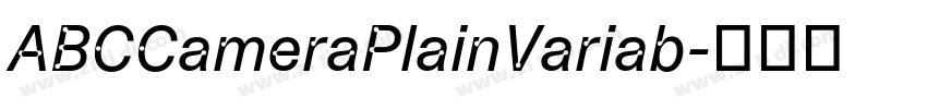 ABCCameraPlainVariab字体转换