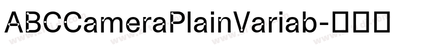 ABCCameraPlainVariab字体转换