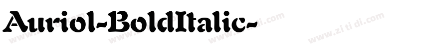 Auriol-BoldItalic字体转换