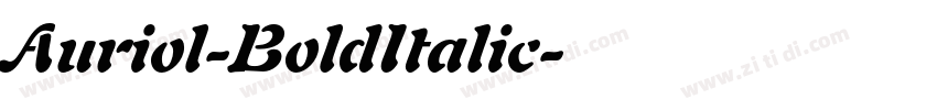 Auriol-BoldItalic字体转换