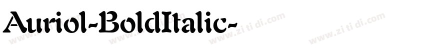 Auriol-BoldItalic字体转换