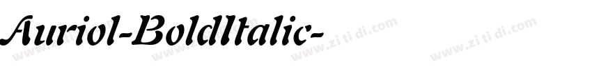 Auriol-BoldItalic字体转换