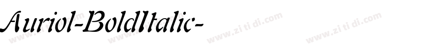 Auriol-BoldItalic字体转换