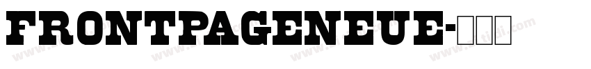 FrontPageNeue字体转换