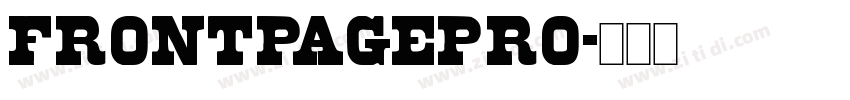 FrontPagePro字体转换