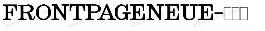 FrontPageNeue字体转换