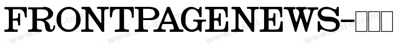 FrontPageNews字体转换