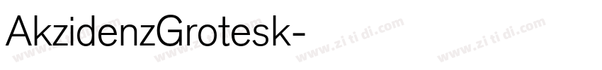 AkzidenzGrotesk字体转换
