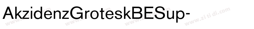 AkzidenzGroteskBESup字体转换