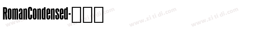 RomanCondensed字体转换