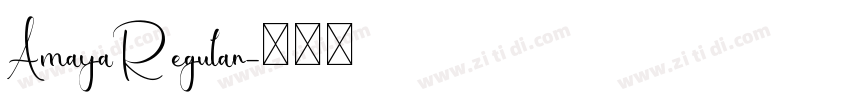 AmayaRegular字体转换
