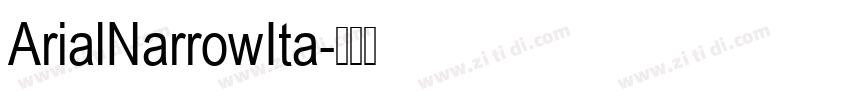 ArialNarrowIta字体转换