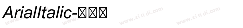 ArialItalic字体转换
