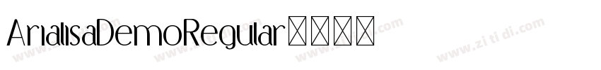 ArialisaDemoRegular字体转换