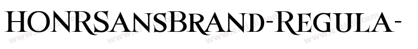 HONRSansBrand-Regula字体转换
