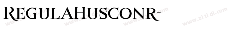 RegulaHusconr字体转换