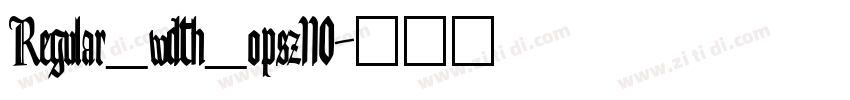 Regular_wdth_opsz110字体转换