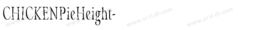 CHICKENPieHeight字体转换