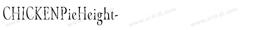 CHICKENPieHeight字体转换