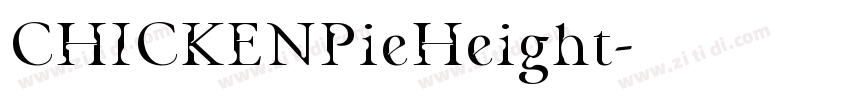 CHICKENPieHeight字体转换