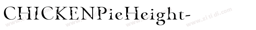 CHICKENPieHeight字体转换