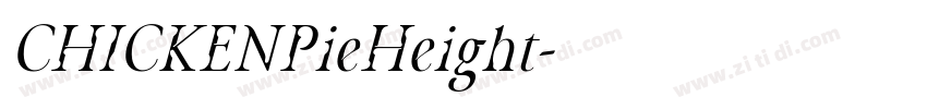CHICKENPieHeight字体转换
