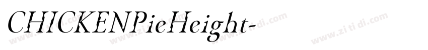 CHICKENPieHeight字体转换