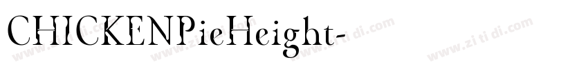 CHICKENPieHeight字体转换