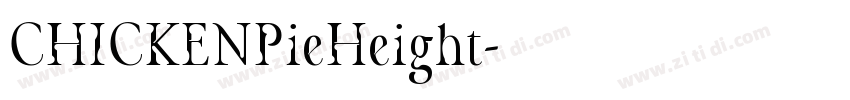 CHICKENPieHeight字体转换