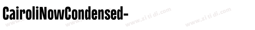 CairoliNowCondensed字体转换