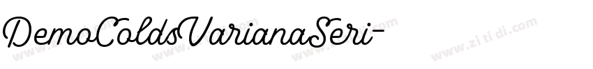 DemoColdsVarianaSeri字体转换 DemoColdsVarianaSeri字体转换