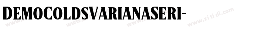 DemoColdsVarianaSeri字体转换 DemoColdsVarianaSeri字体转换