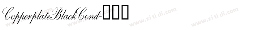CopperplateBlackCond字体转换